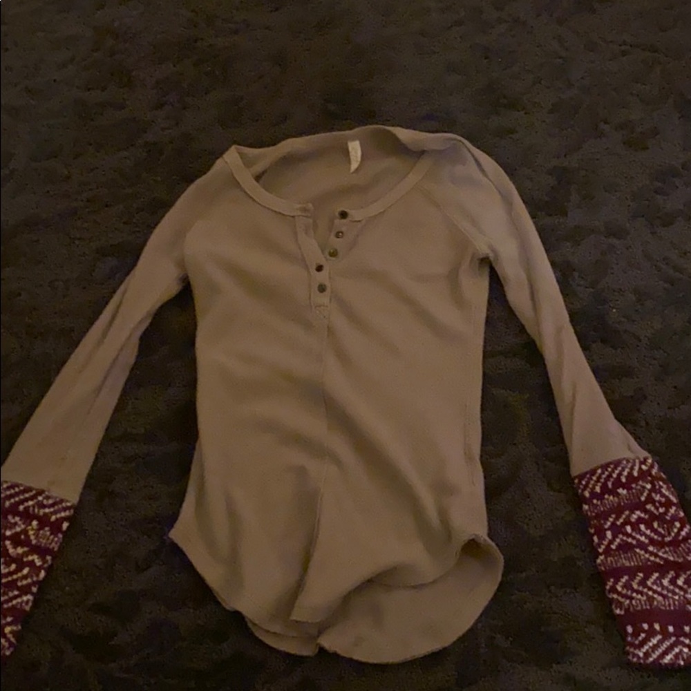 Free People Thermal Long Sleeve Shirt